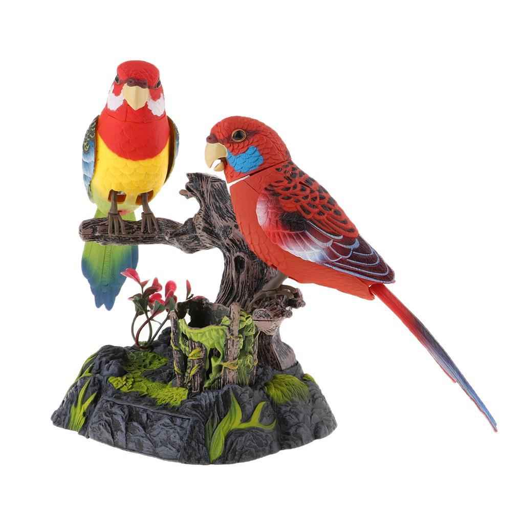 Simulated Chirping Dancing Parrot Realistic Motion Sensor Singing Moving Toy