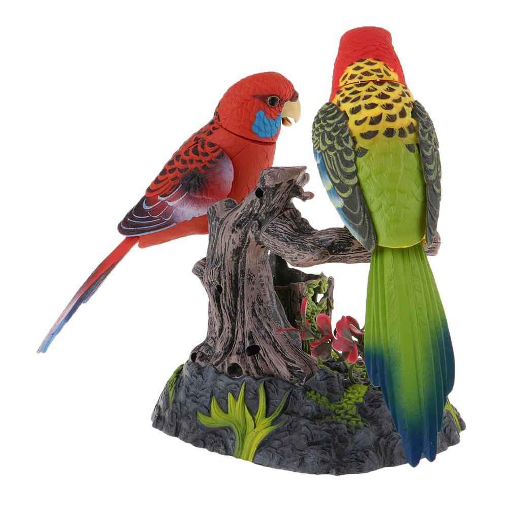 Simulated Chirping Dancing Parrot Realistic Motion Sensor Singing Moving Toy