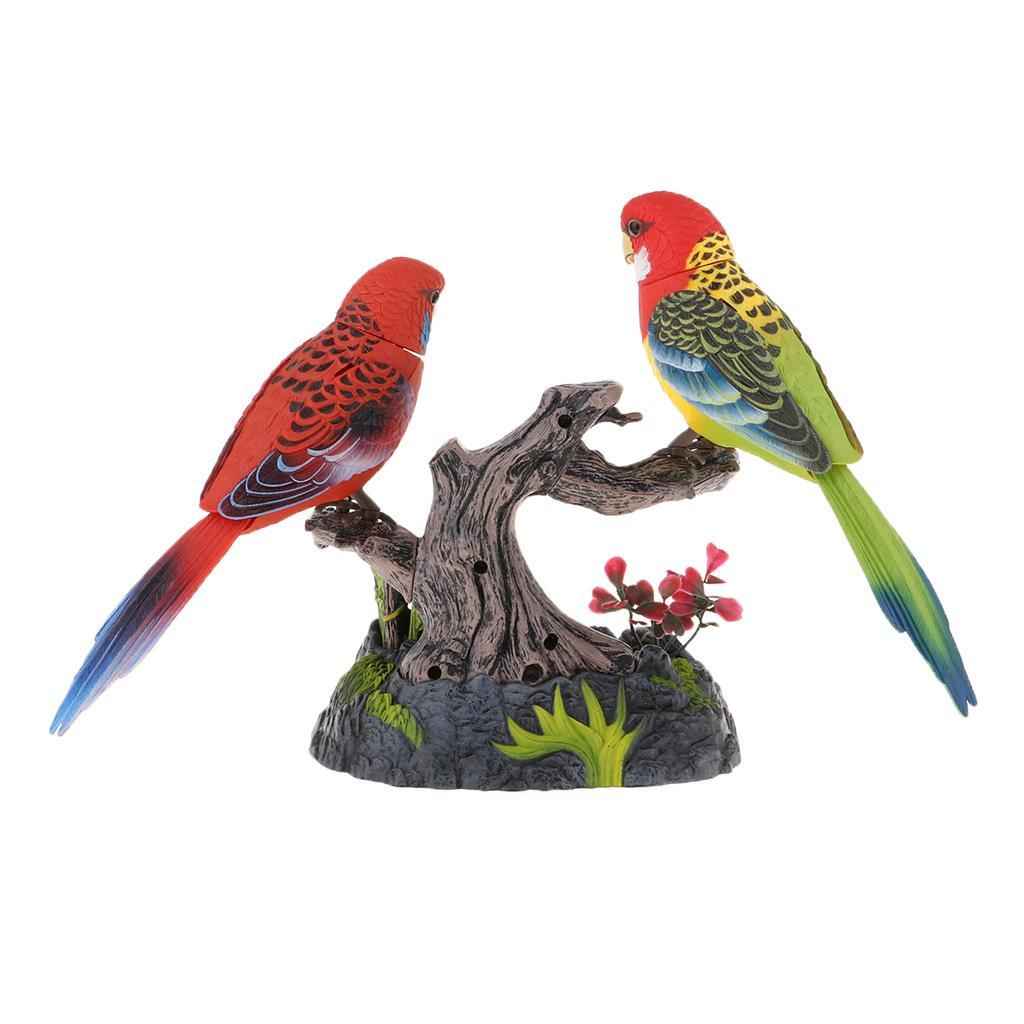 Simulated Chirping Dancing Parrot Realistic Motion Sensor Singing Moving Toy