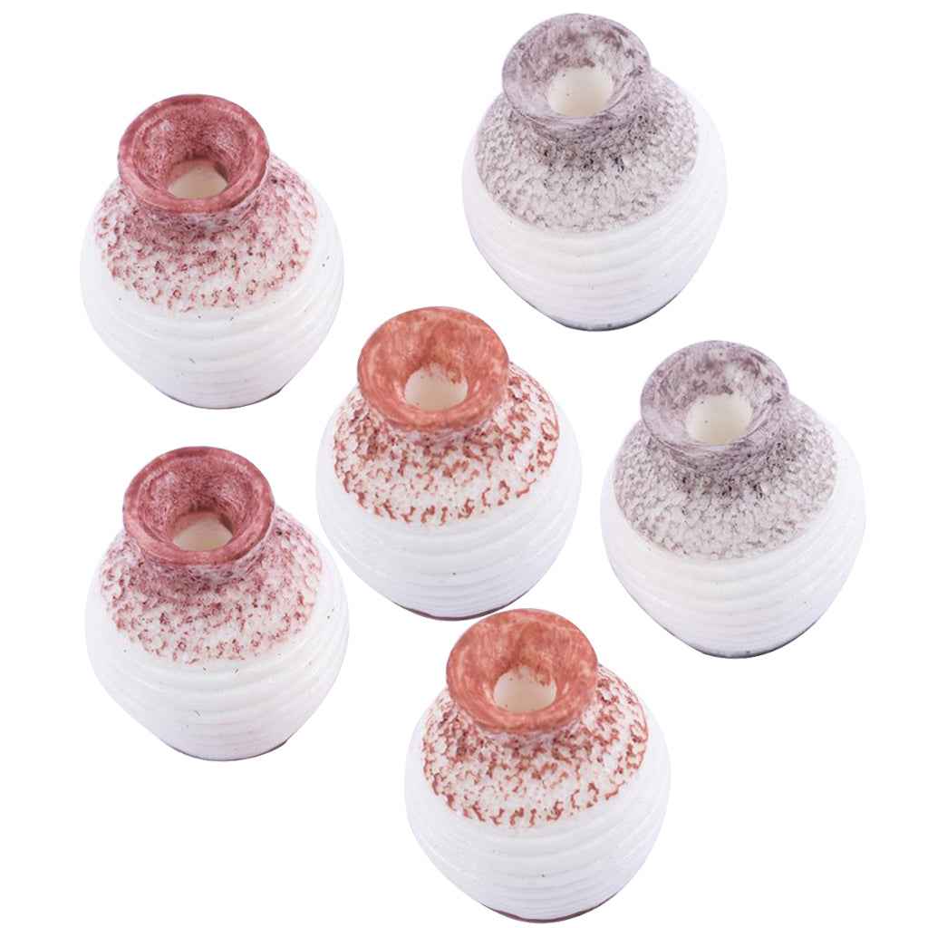 6Pcs Creative Miniature Vase Model Dollhouse Accessories