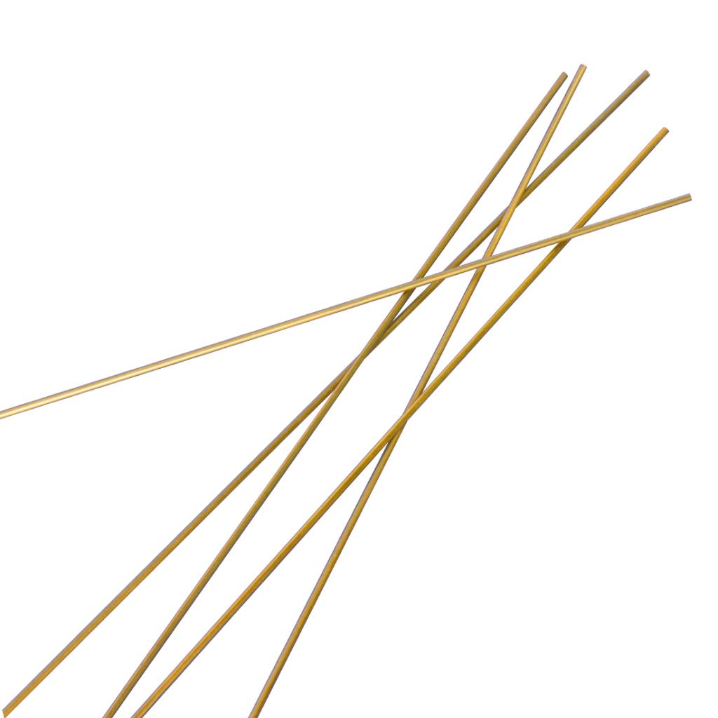 3x5pcs Brass Tubes Brass Rods Round Copper Bar Metal Stick DIY 300mm C