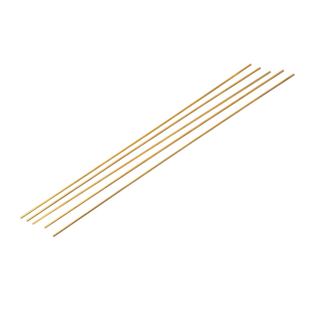 4x5pcs Brass Tubes Brass Rods Round Copper Bar Metal Stick DIY 300mm C