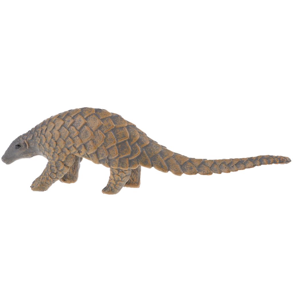 4xSimulation Manis Pentadactyla Figure Animal Model Home Ornament Kids Toy
