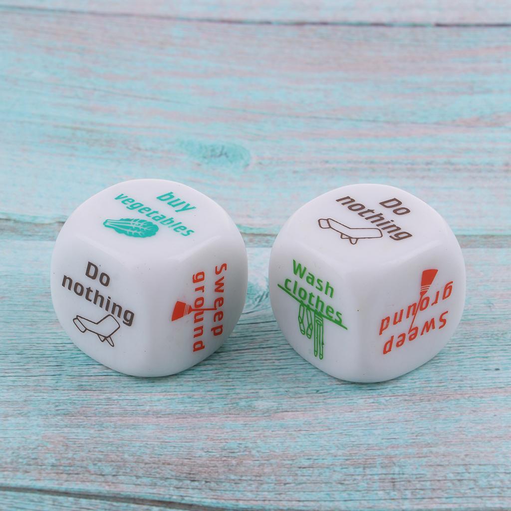 2xHousework Dice for Housework Distribution Game Entertainment