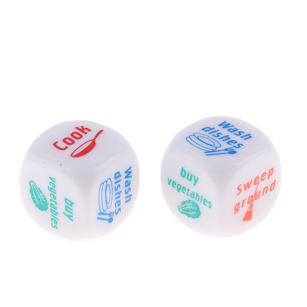 2xHousework Dice for Housework Distribution Game Entertainment