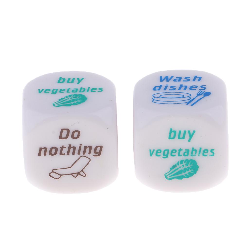 2xHousework Dice for Housework Distribution Game Entertainment