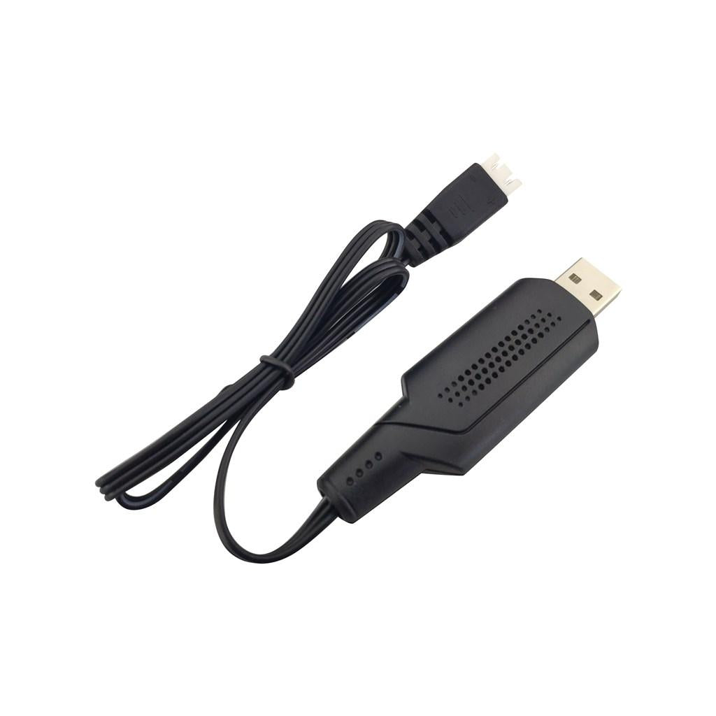 2xRC Drone 7.4V Battery Charge Charger Charging Cord Line USB Cable Black