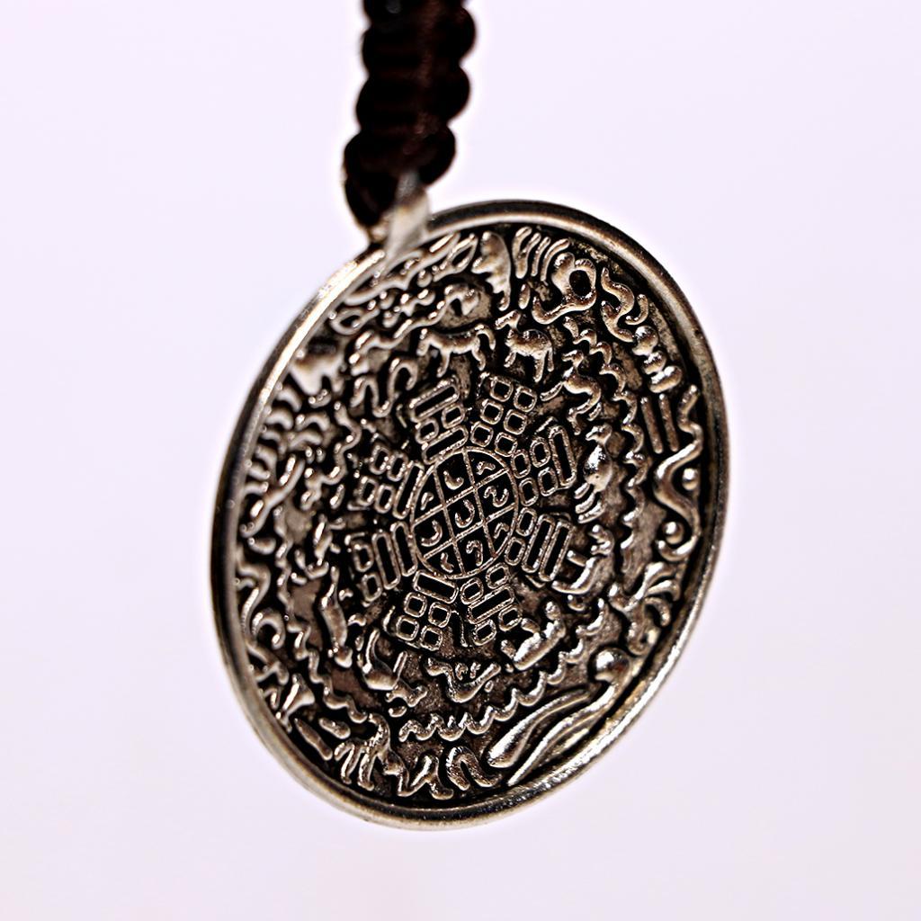 3xTibetan Shamans Buddhism Copper Mirror Amulet Pendant Necklace Hanging 43mm