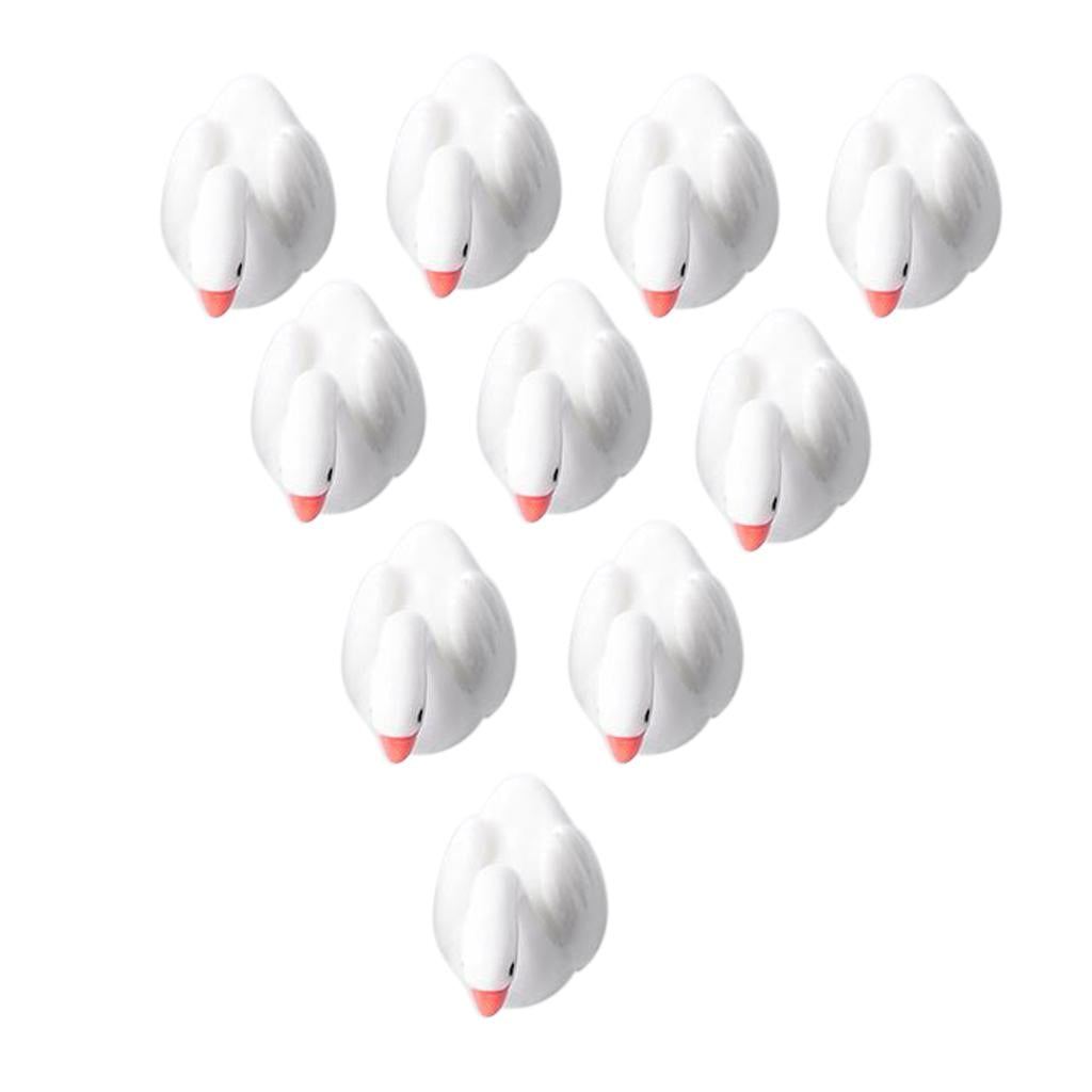 4xWhite Cygnus Lake Model Sculpture Set for Fairy Garden Dollhouse Decoration