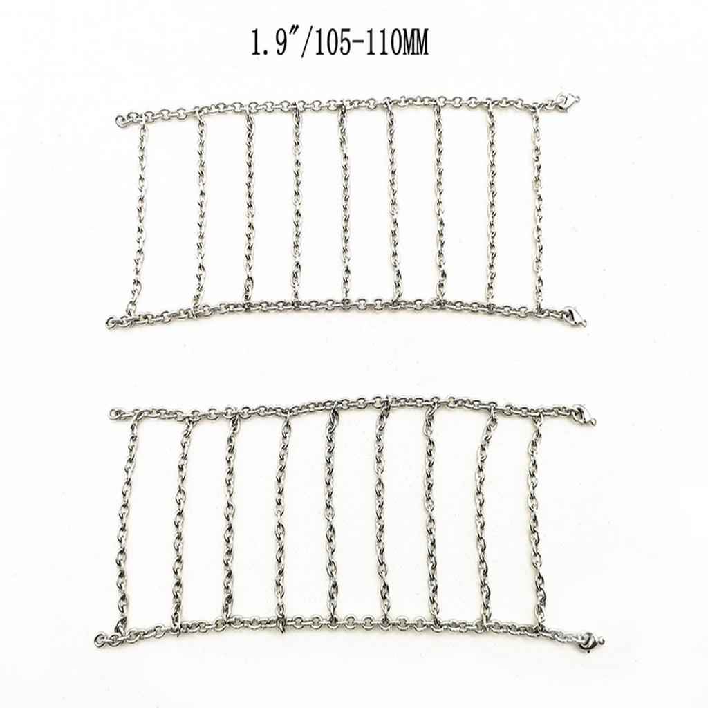 Metal Snow Ice Tire Chains Anti-skid Wheel Chain for 1.9" 105-110mm Tyre