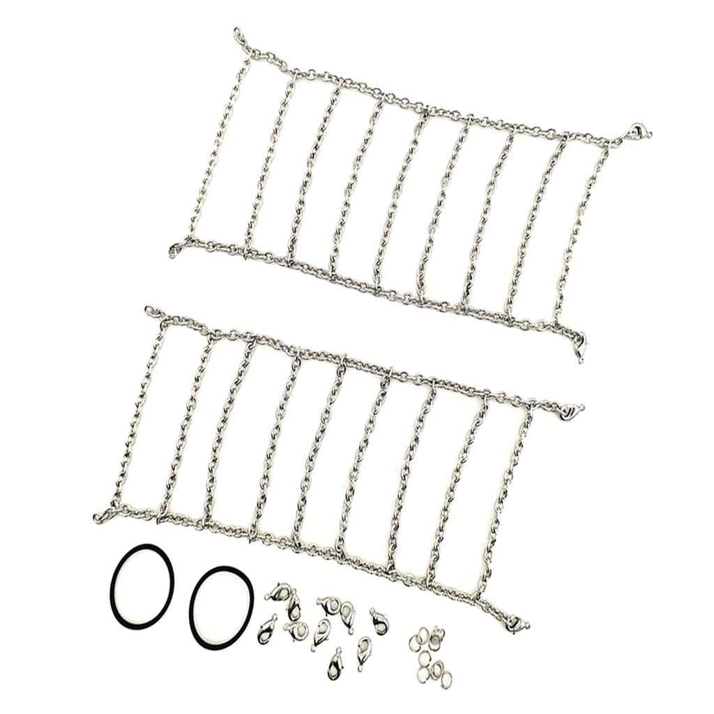 Metal Snow Ice Tire Chains Anti-skid Wheel Chain for 1.9" 105-110mm Tyre