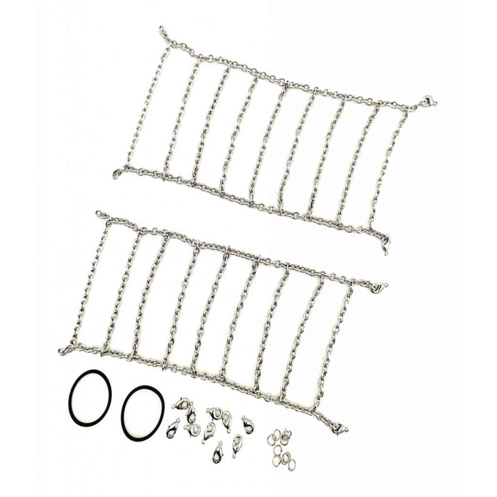 Metal Snow Ice Tire Chains Anti-skid Wheel Chain for 1.9" 105-110mm Tyre