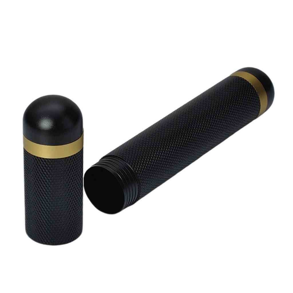 Classic Aluminum Travel Cigar Tube Humidor Holder Cigar Case Black