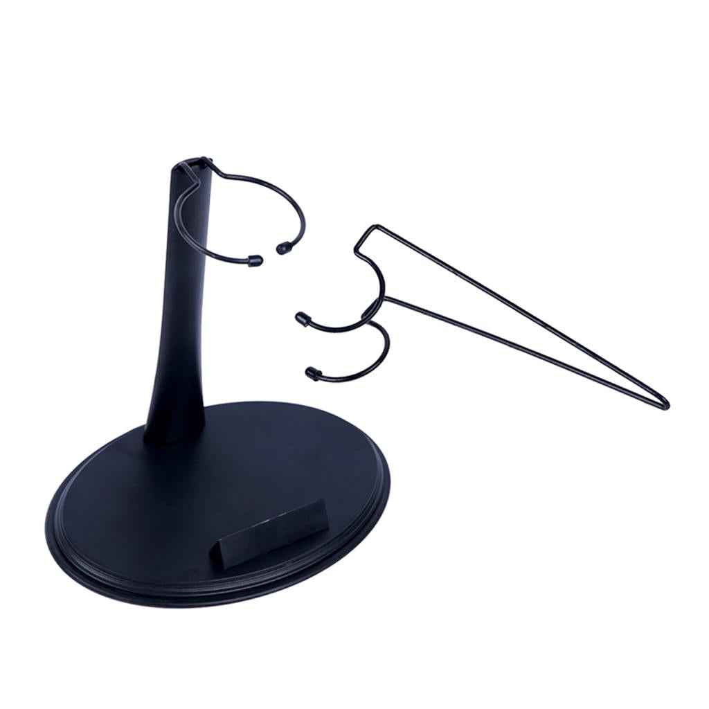 1/6 Scale Display Stand Holder fit for Action Figure Black U-Type+Ring-Type