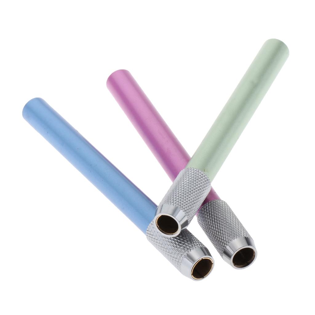 2xAssorted Colors Pencil Lengthener Pencil Extender Holder blue+green+rosy