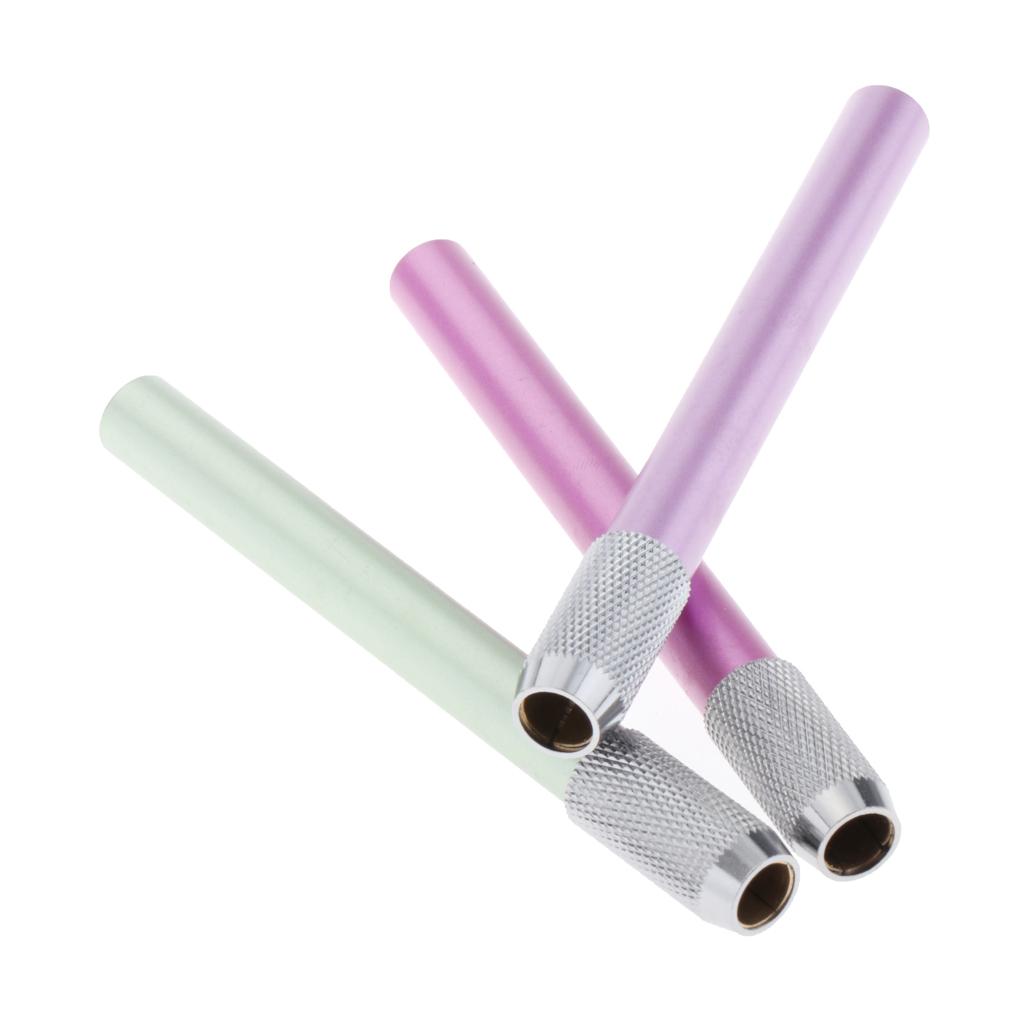 3xAssorted Colors Pencil Lengthener Pencil Extender Holder rosy+green+purple