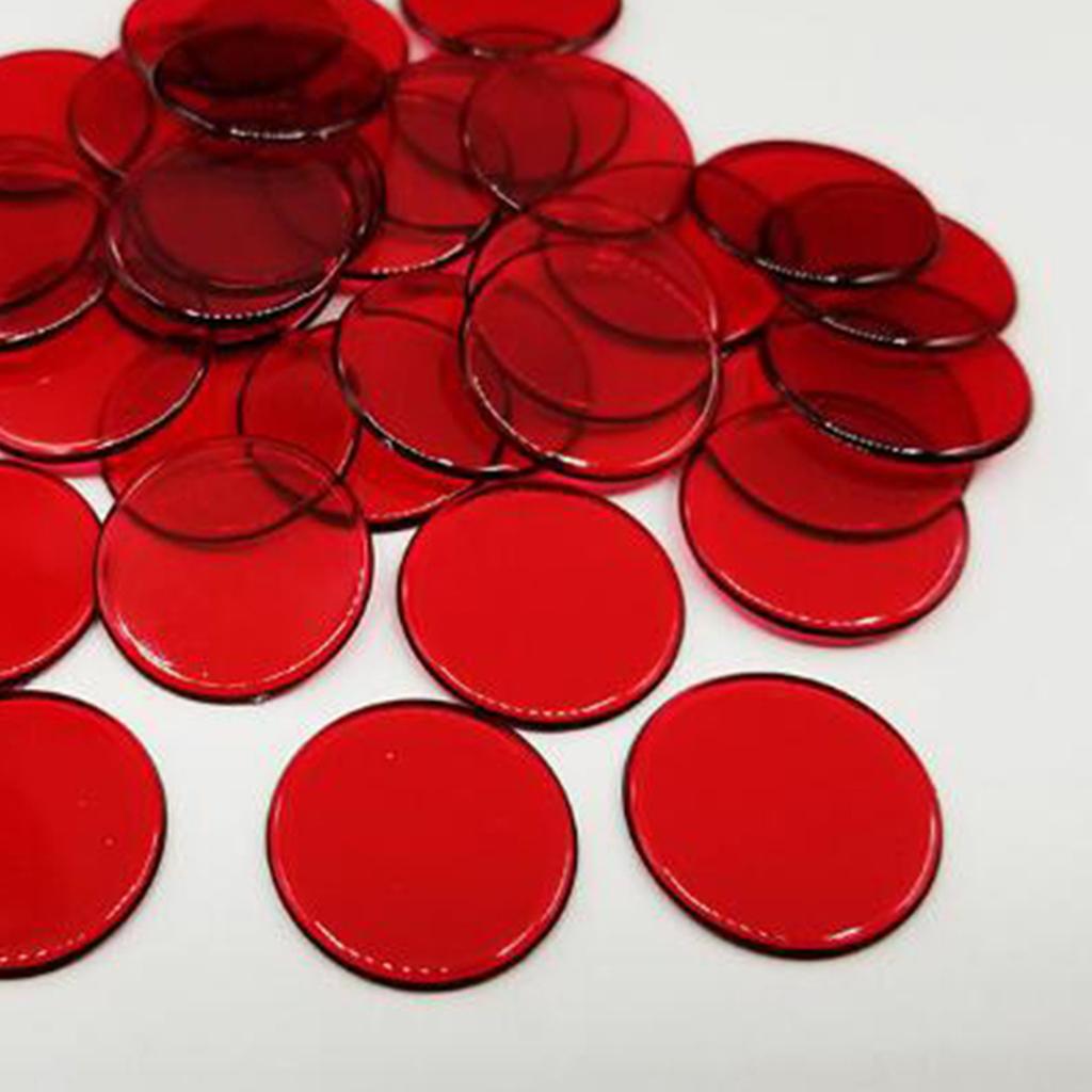 2x100pcs Poker Chips Coins Casino Supply Family Games Accs red