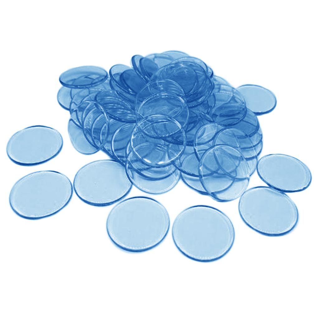 2x100pcs Poker Chips Coins Casino Supply Family Games Accs blue