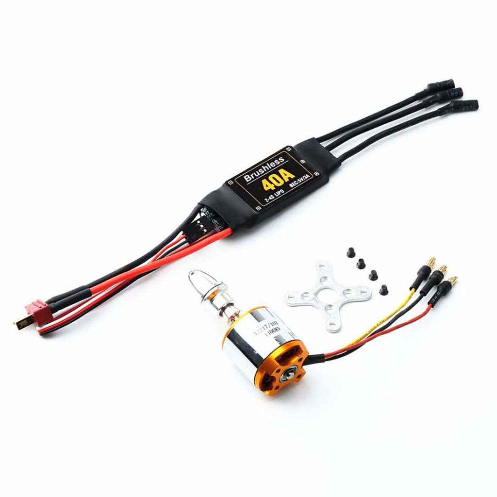 A2217 Brushless Motor 40A ESC With T Plug & 3.5mm Banana Connectors KV1100