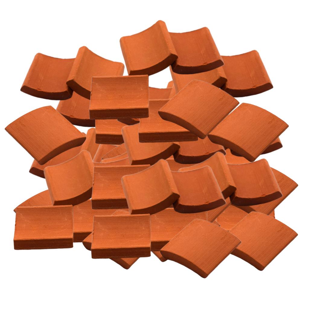 3x1:8 Miniature Bricks Scale Model Train Diorama Scenery 30pcs Red Tile
