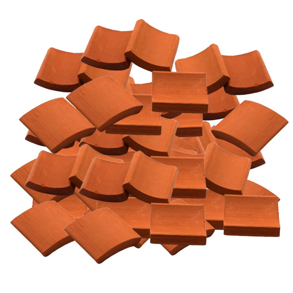 3x1:8 Miniature Bricks Scale Model Train Diorama Scenery 30pcs Red Tile