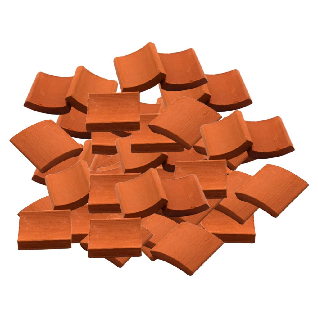 2x1:8 Miniature Bricks Scale Model Train Diorama Scenery 30pcs Red Tile