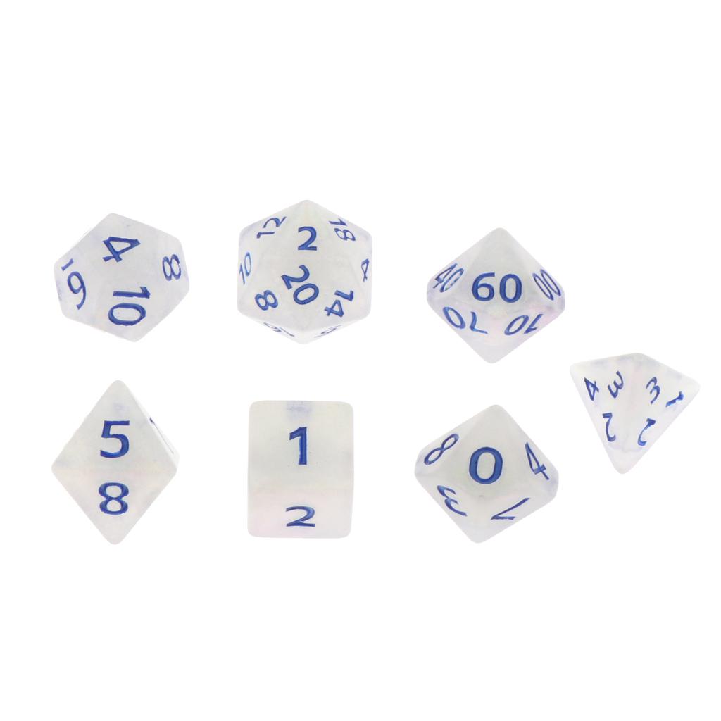 3x7/Set Plastic Polyhedral Dice Set for D&D Dungeons and Dragons Game Toy Style 7