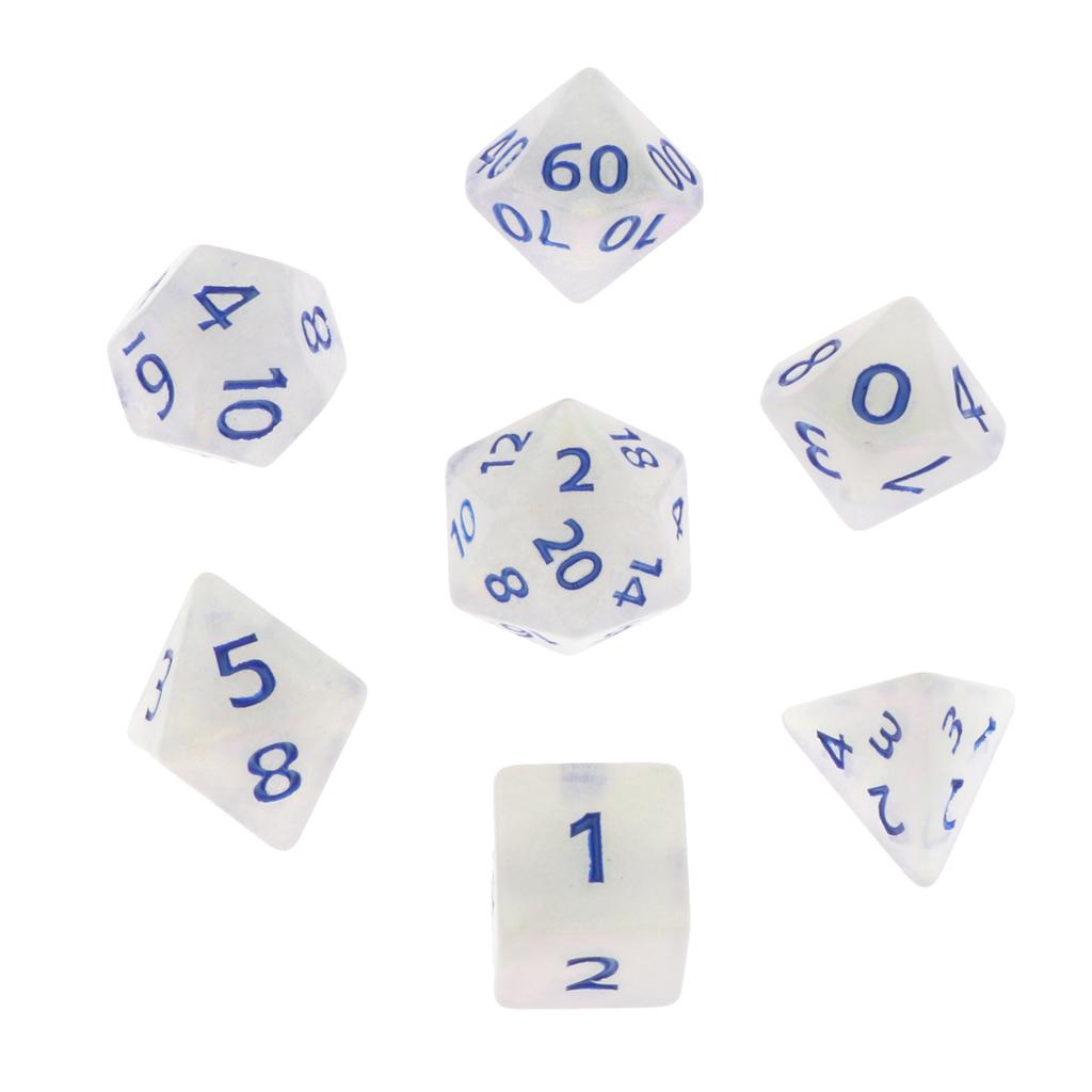 4x7/Set Plastic Polyhedral Dice Set for D&D Dungeons and Dragons Game Toy Style 7