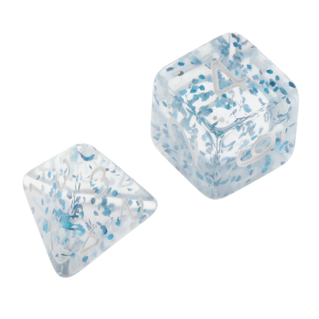2x7/Set Plastic Polyhedral Dice Set for D&D Dungeons and Dragons Game Toy Style 9