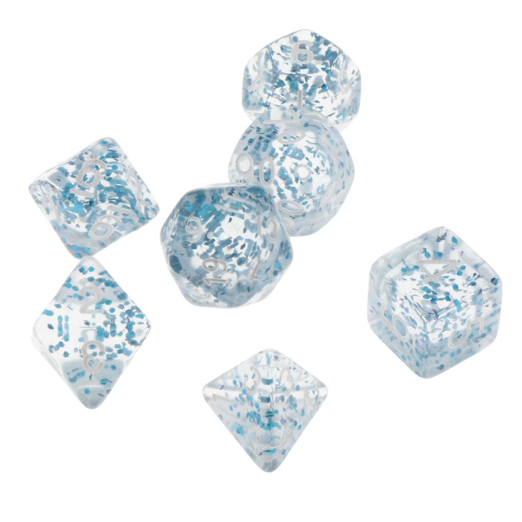 2x7/Set Plastic Polyhedral Dice Set for D&D Dungeons and Dragons Game Toy Style 9