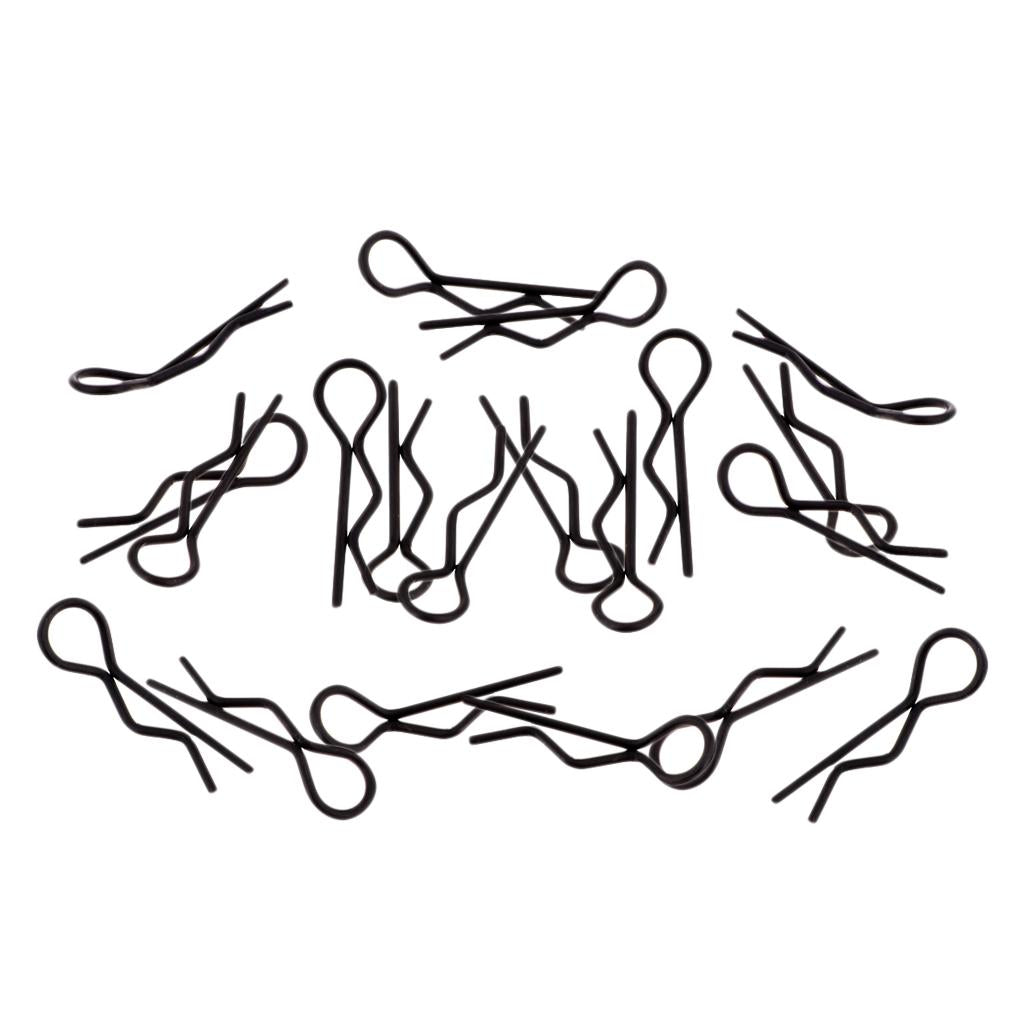 4x20pcs/set RC Car R-Pins fit 1/10 1/12 1/16 1/18 RC Car Truggy Accessory Black