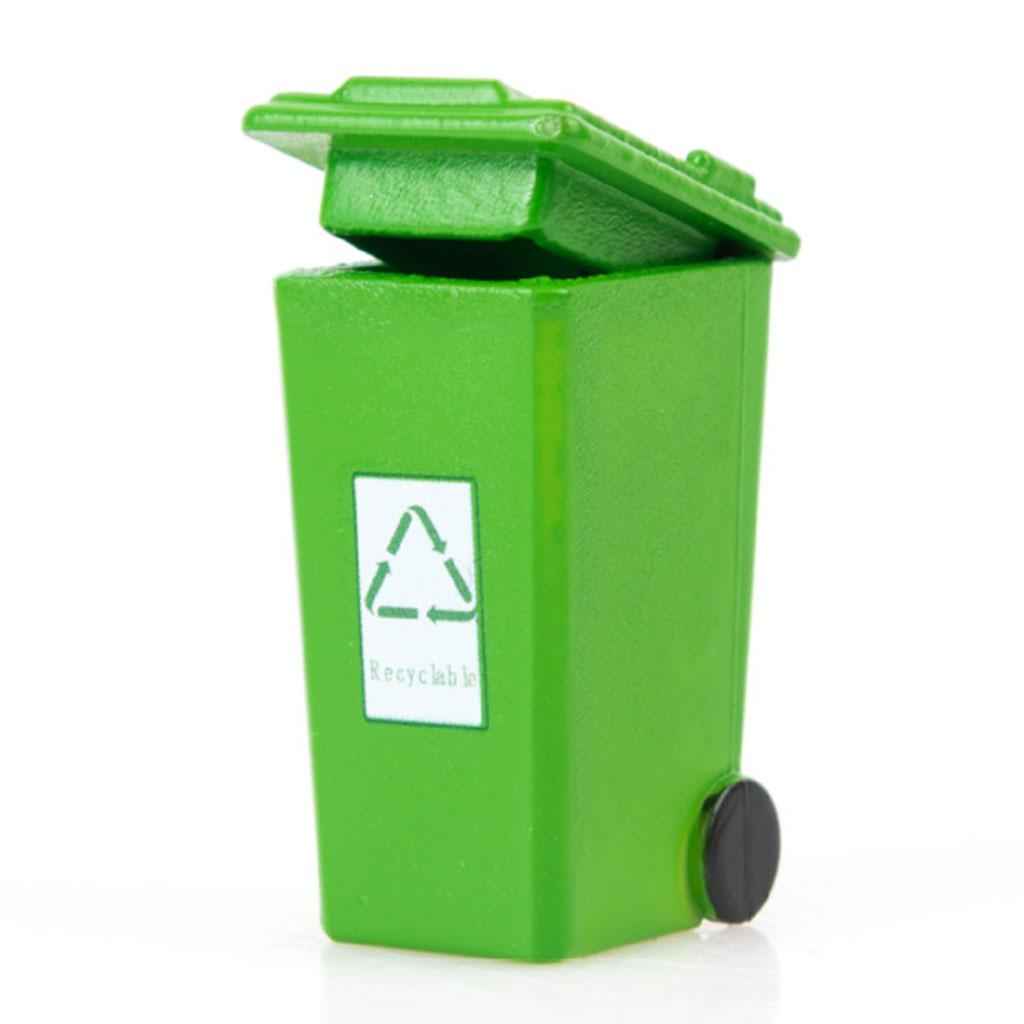 5 Pieces 5 Color Plastic Kids Truck Trash Can Bin Toy Pencil Cup 1:150