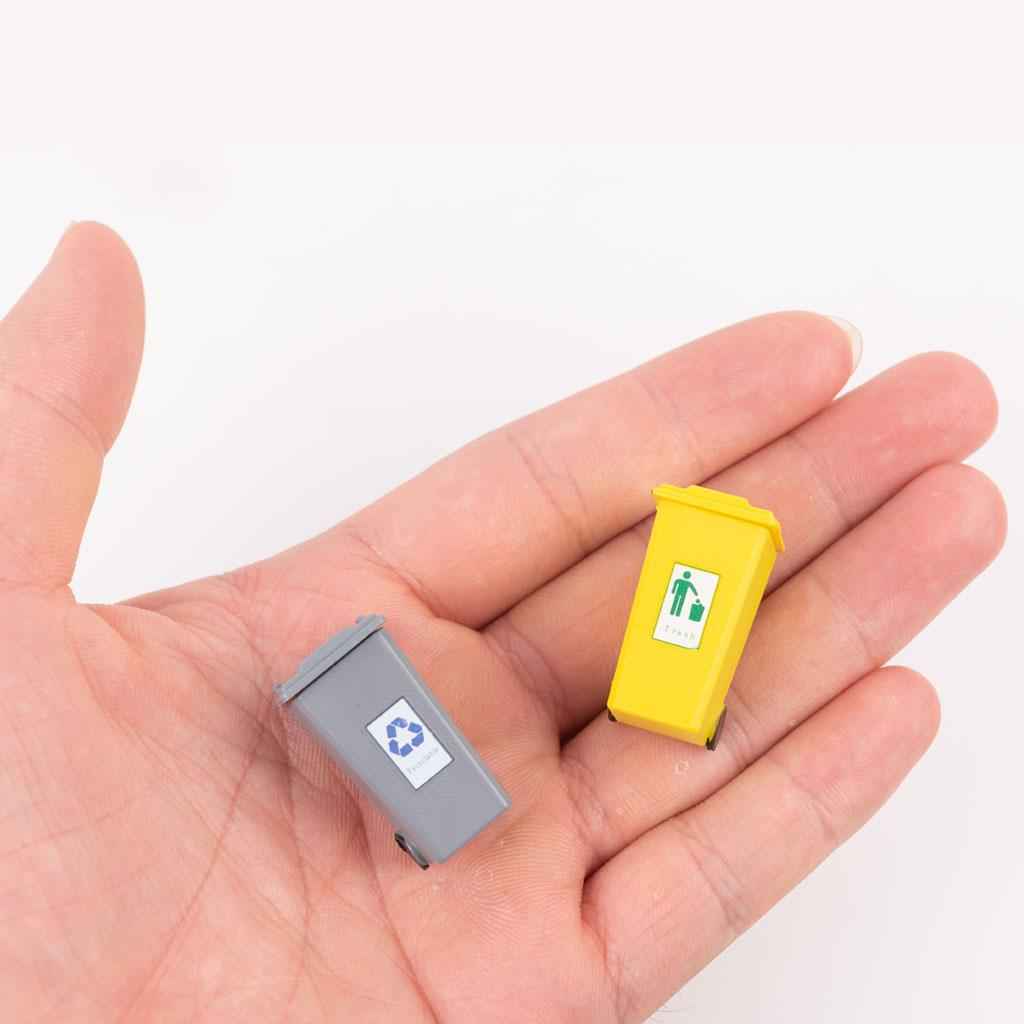 5 Pieces 5 Color Plastic Kids Truck Trash Can Bin Toy Pencil Cup 1:150