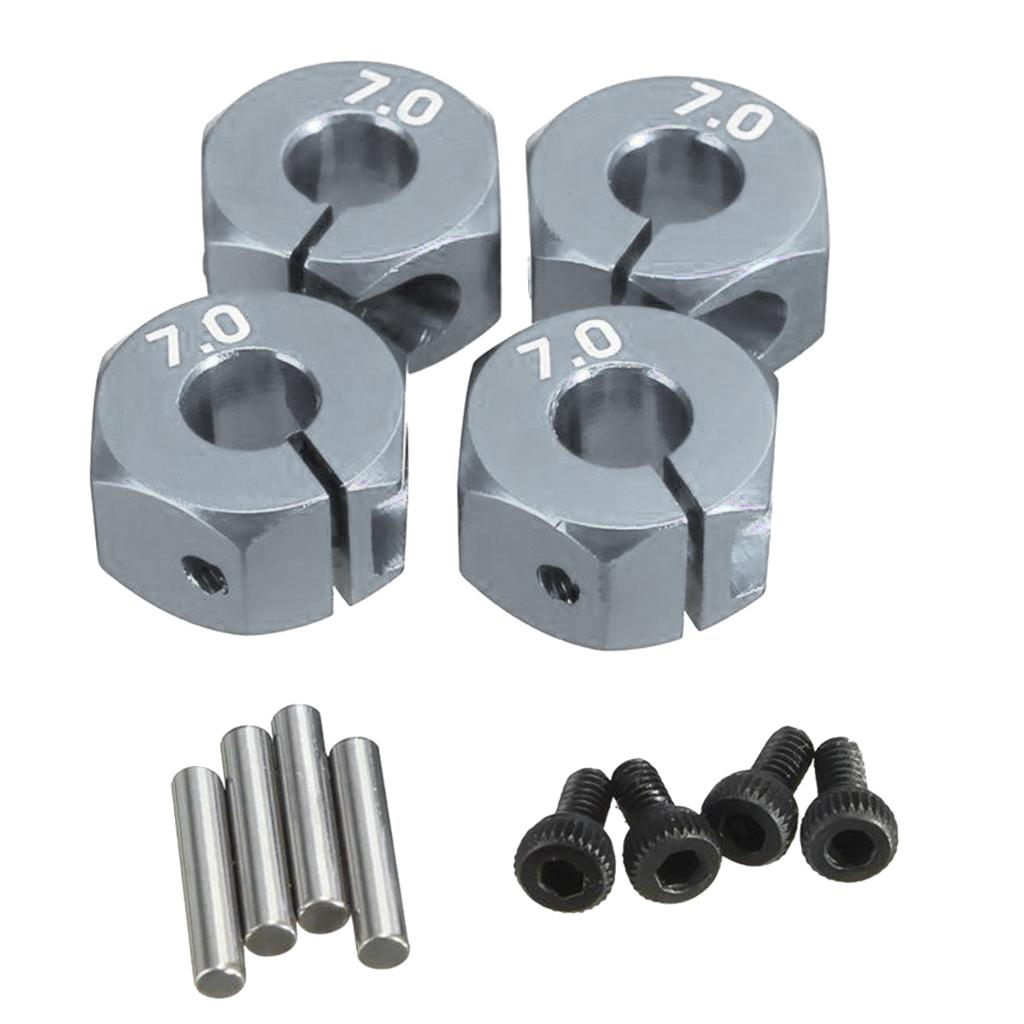 4x4X 12mm Wheel Hex Hub Adapter 7mm Thick For RC Car 1/10 Upgrades Titanium