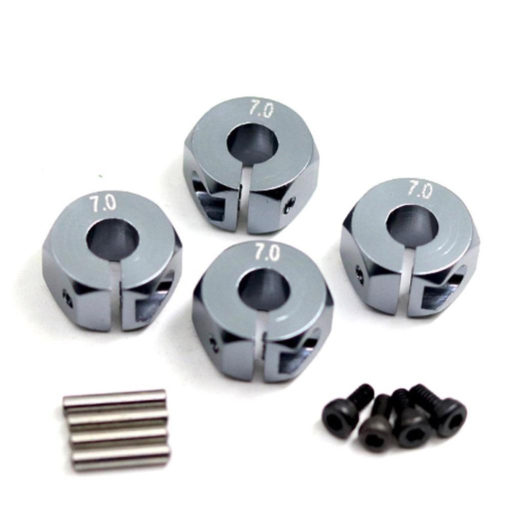2x4X 12mm Wheel Hex Hub Adapter 7mm Thick For RC Car 1/10 Upgrades Titanium