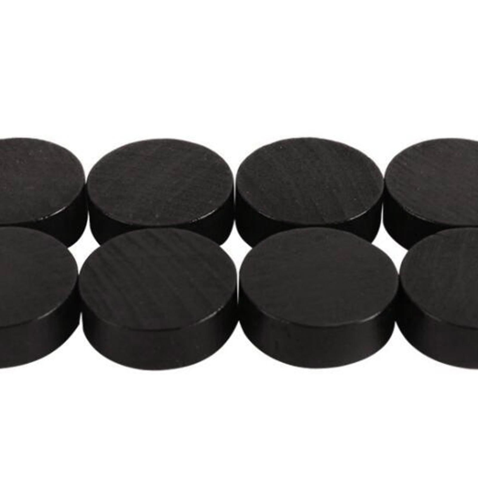 3x10x Fast Sling Puck Game Pieces Wooden Board Hockey Game Piece 2.4x0.7cm