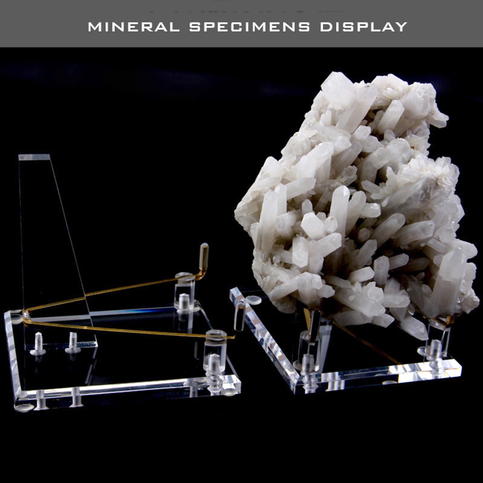 Acrylic Display Stand Geode Fossils Minerals Rocks Holder 140x160x175mm