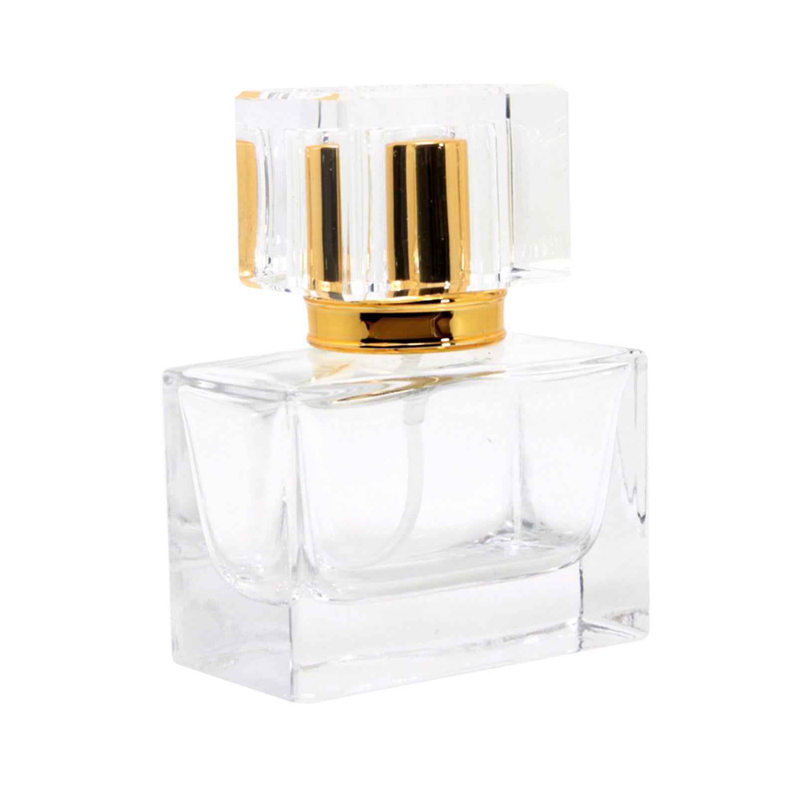 Portable 30ml Square Empty Clear Glass Perfume Sprayer Bottle Atomizer