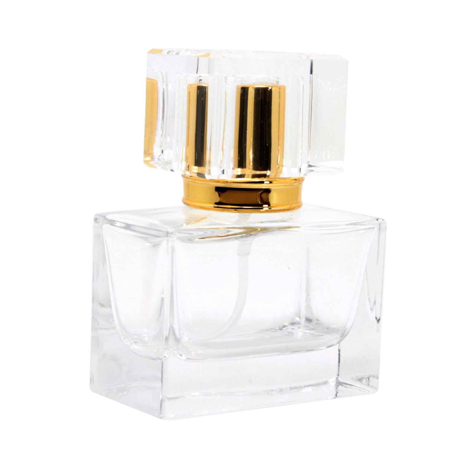 Portable 30ml Square Empty Clear Glass Perfume Sprayer Bottle Atomizer