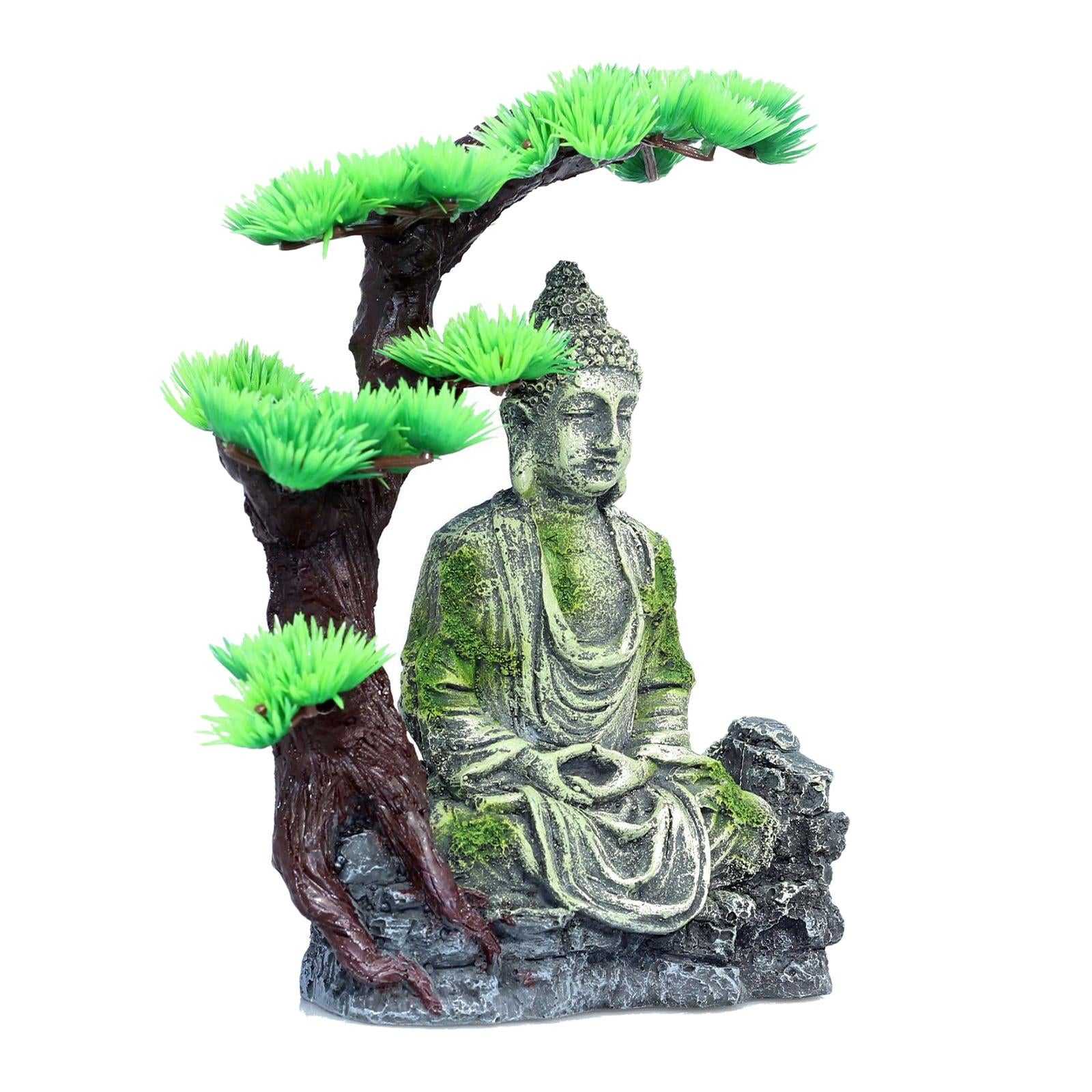Aquarium Fish Tank Ornament Decoration Zen Buddha Sculpture Landscaping B