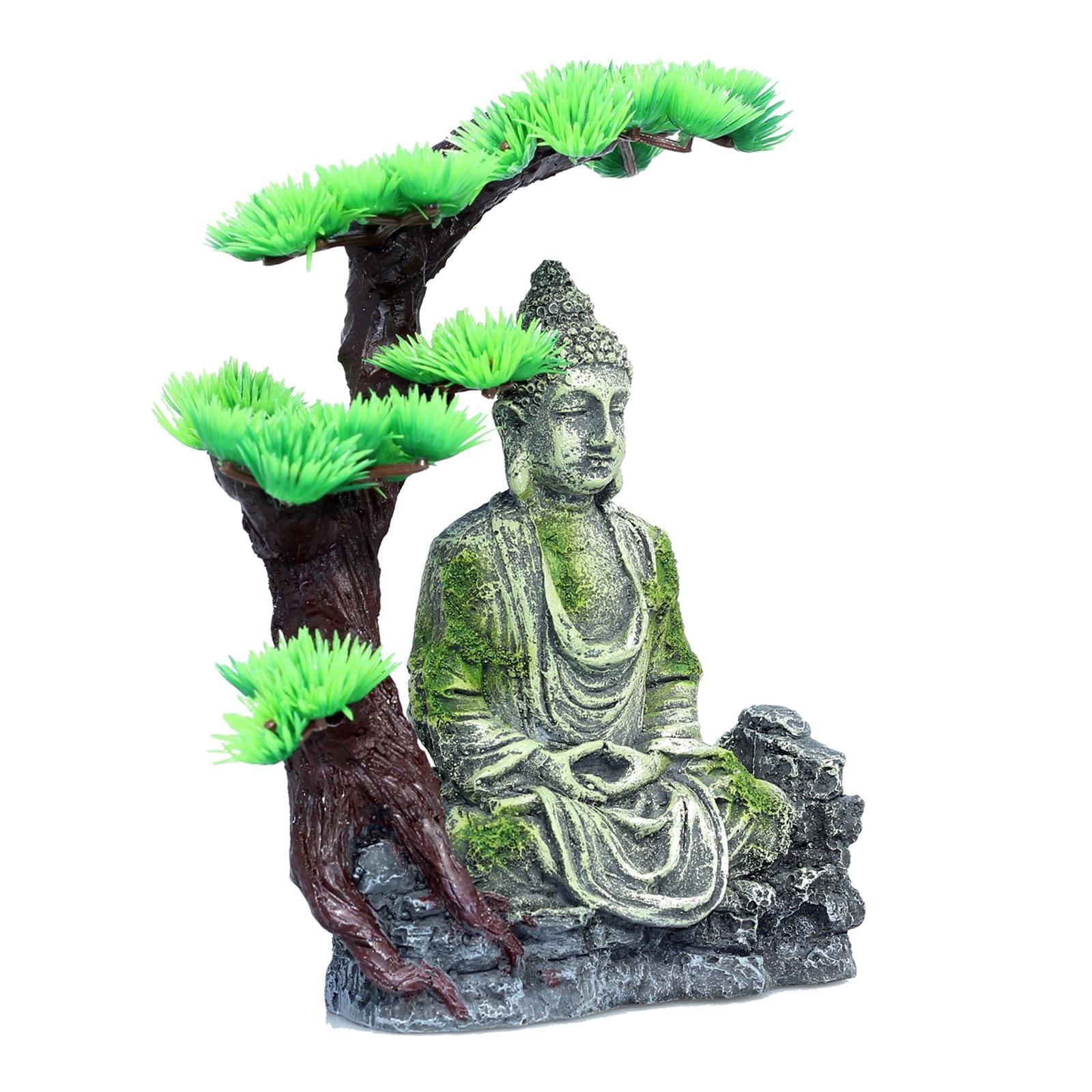 Aquarium Fish Tank Ornament Decoration Zen Buddha Sculpture Landscaping B