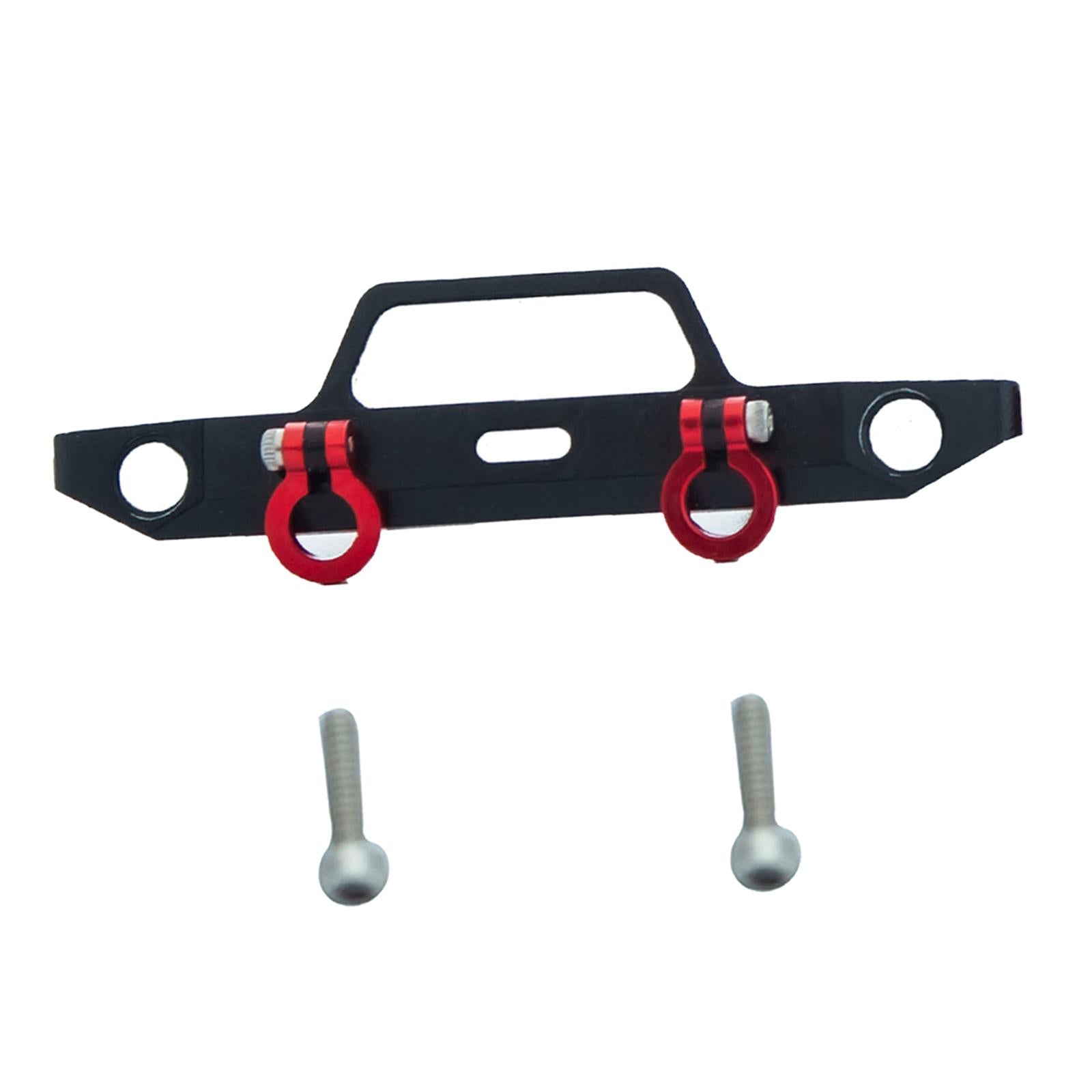CNC RC Front Bumper w/ Shackles for Axial SCX24 90081 RC Crawler Black