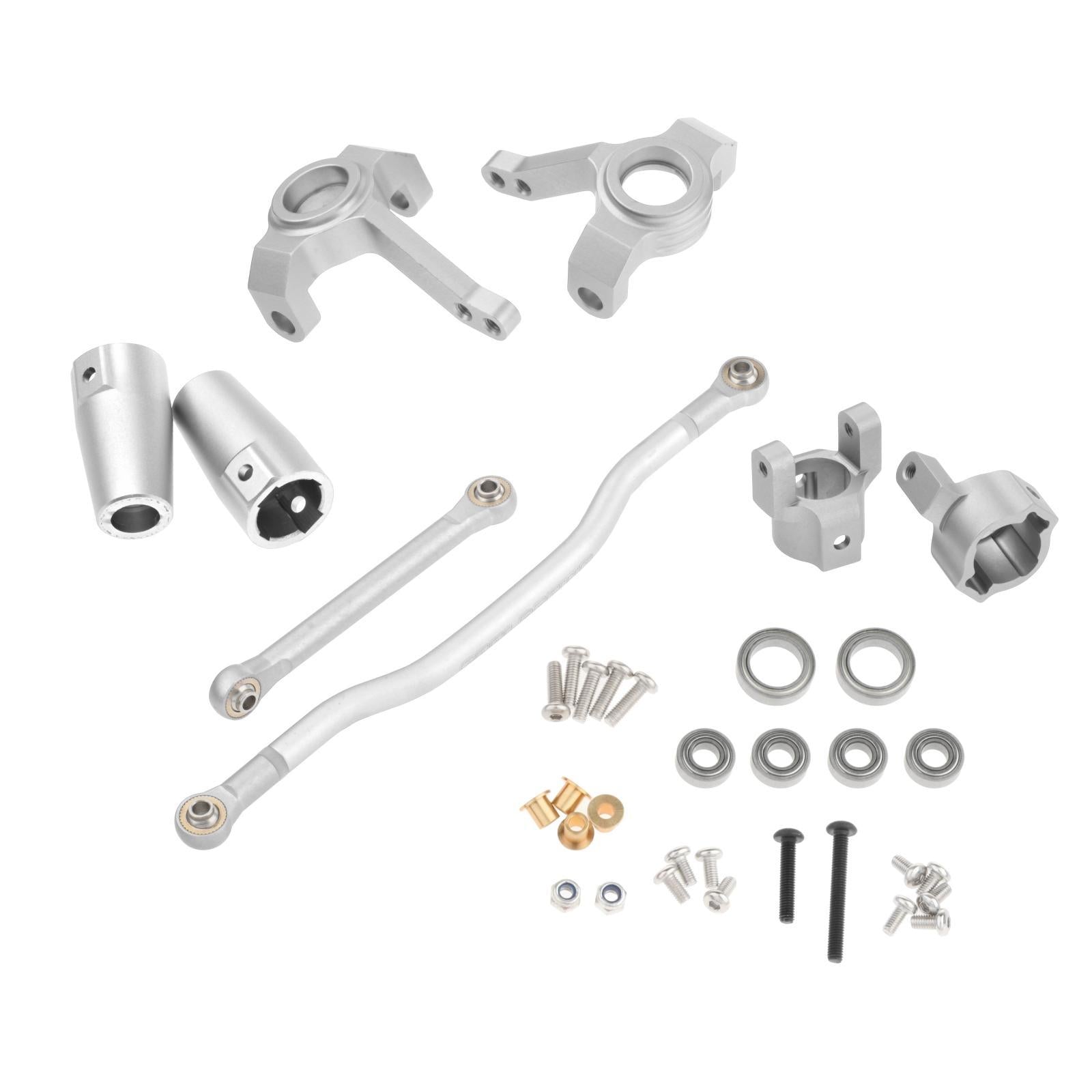 Alloy RC Steering Link Set Bearings for Axial 90027 90035 RC Rock Hobby Car silver