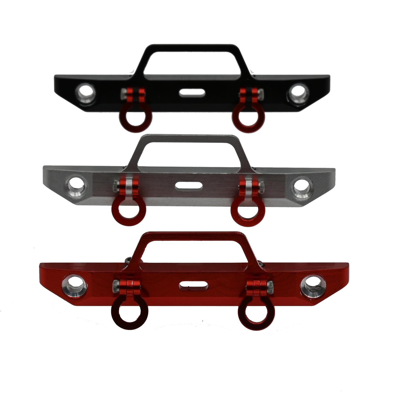 Aluminum Alloy Front Bumper for Axial SCX24 AXI90081 1/24 RC Car Black