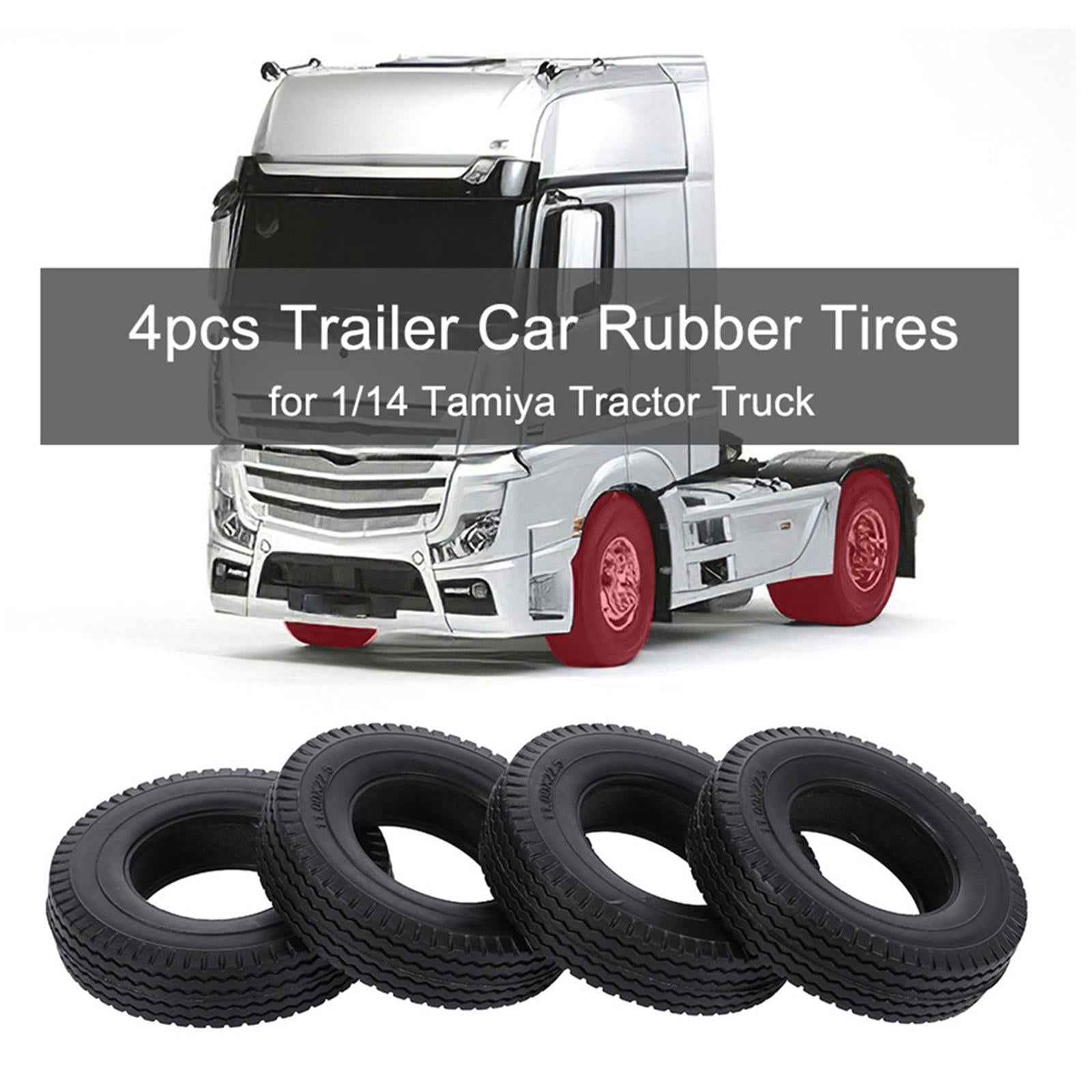 1/14 Widen 20mm Rubber Tire for Tamiya Model Crawler Buggy Trailer Tractor