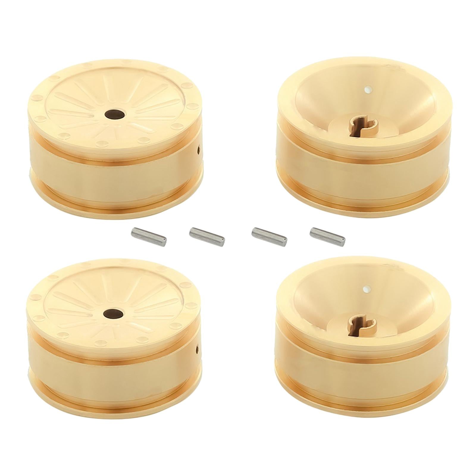 Brass Wheel Rim Hub Counterweight for Axial SCX24 90081 RC Crawlers 4 Pieces