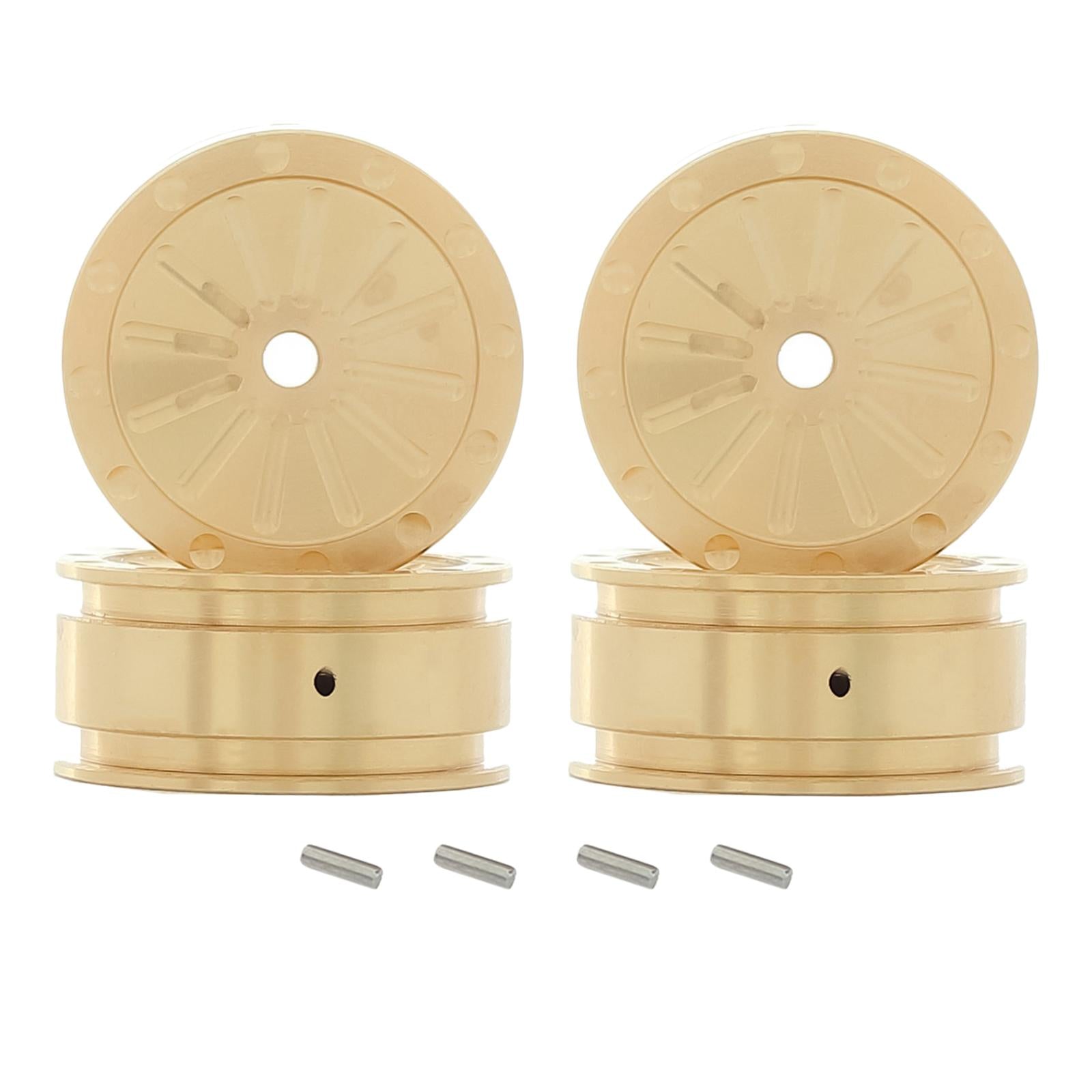 Brass Wheel Rim Hub Counterweight for Axial SCX24 90081 RC Crawlers 4 Pieces