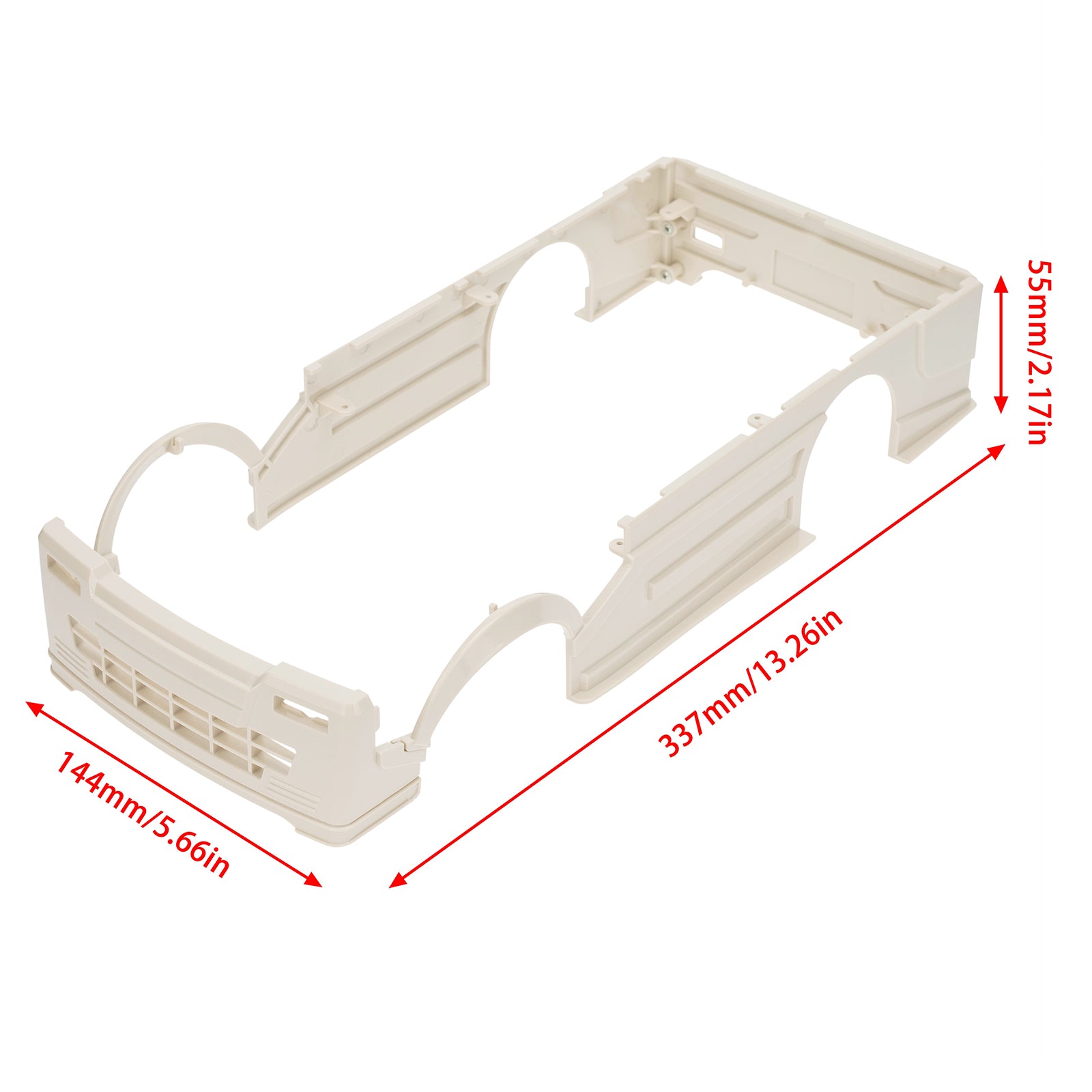 Body Encirclement Body Shell with Front Rear Light for WPL D12 1:10 RC Beige