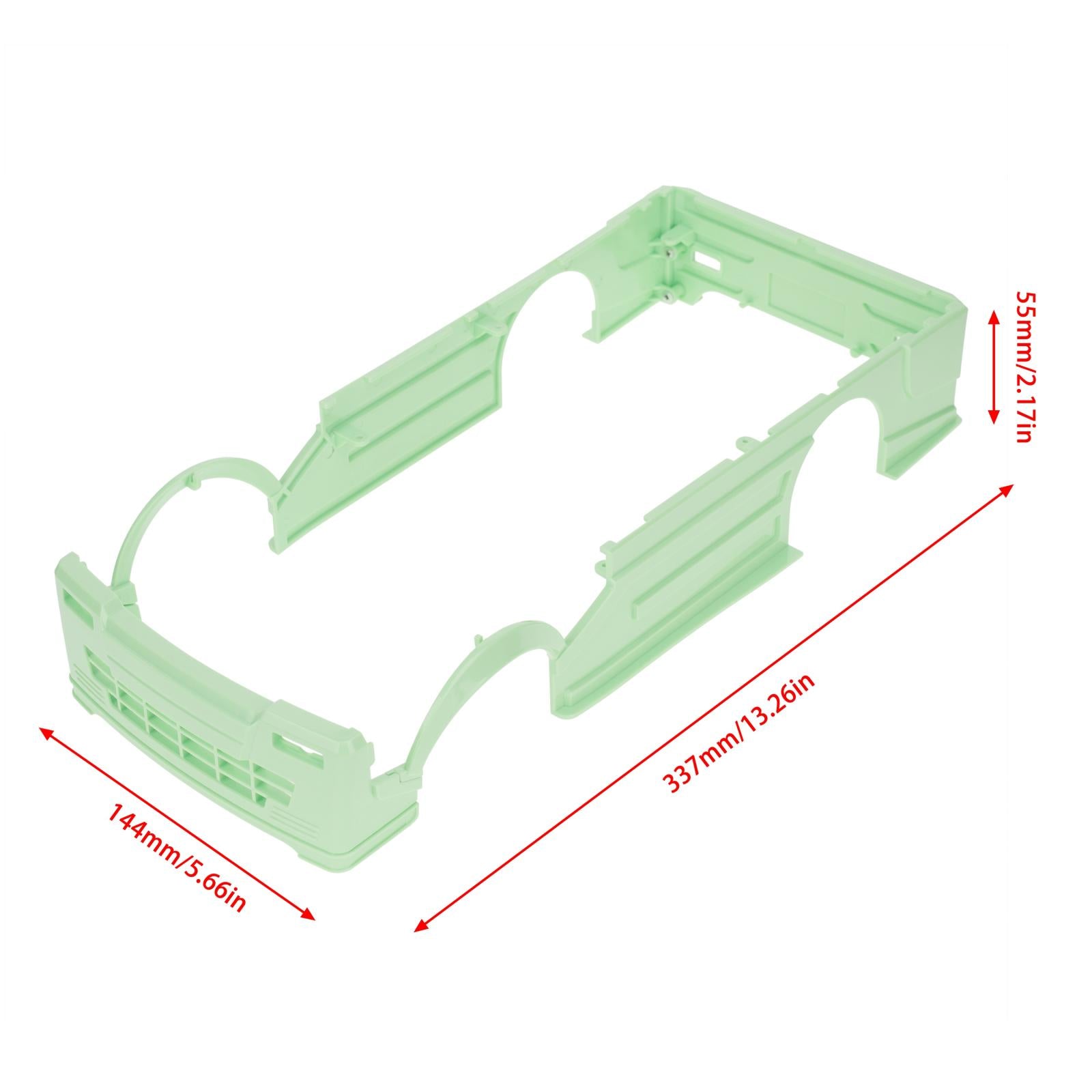 Body Encirclement Body Shell with Front Rear Light for WPL D12 1:10 RC Green