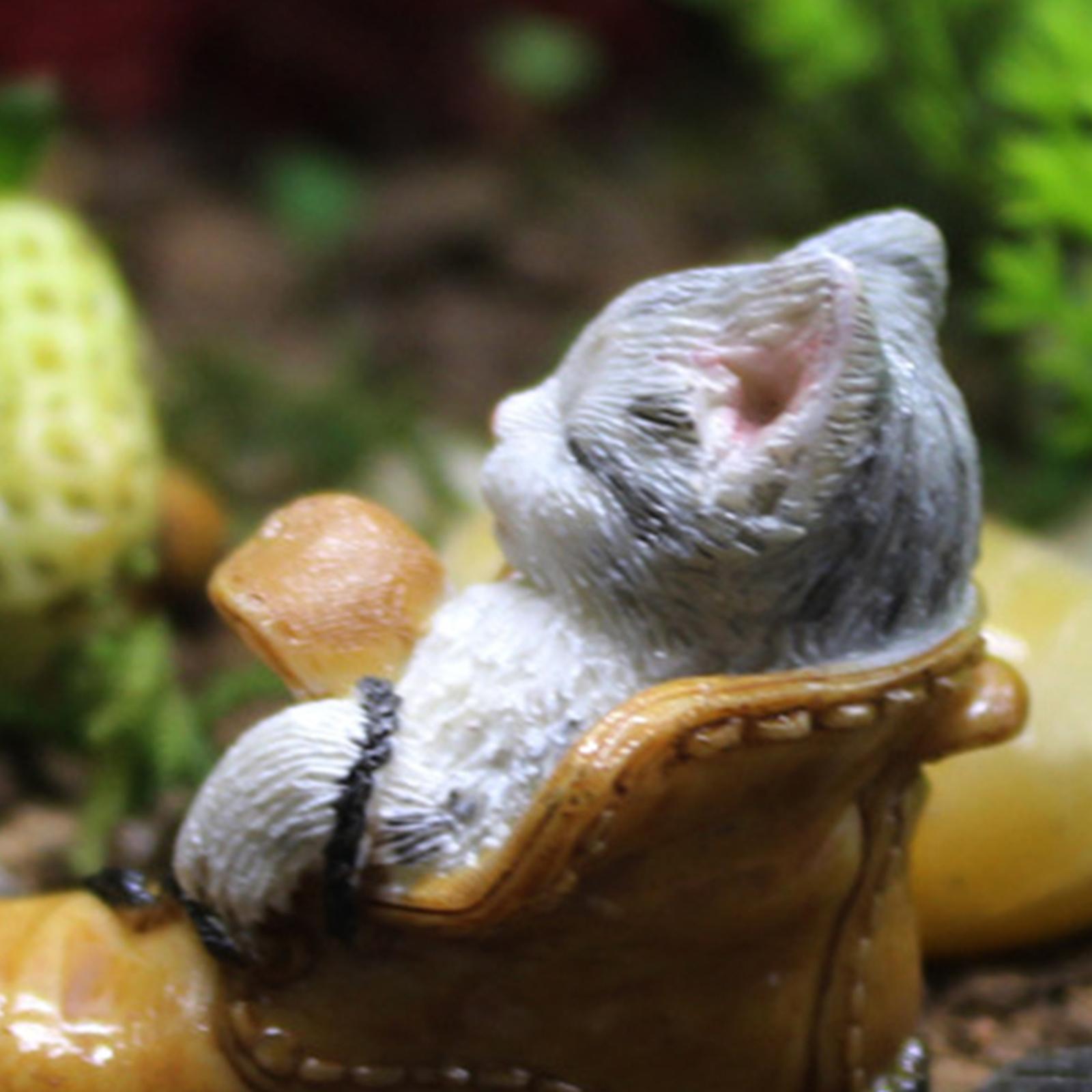 3xMiniature Animals Fairy Garden Micro Landscape Figurine Bonsai Decor Craft